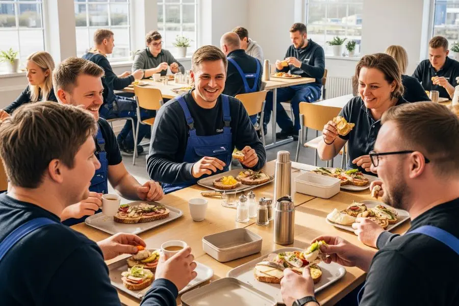 Pause med dine nye kollegaer